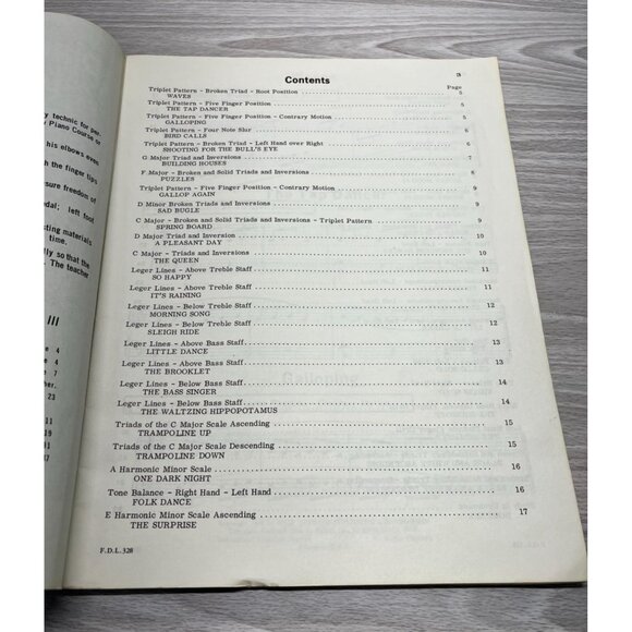 David Carr Glover Piano Library Technic and Repertoire Level 3 Vtg Sheet Music - Picture 3 of 11